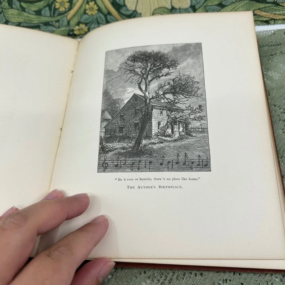 Antique 1880 Home Sweet Home Book 1880 Victorian Song and Poem Edition